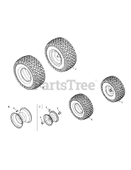 Cub Cadet LTX 1042 (13WX91AS010) - Cub Cadet 42" Lawn Tractor (2010) Wheels, Front and Rear