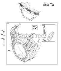 Briggs & Stratton 613477-0278-J1 - Briggs & Stratton Horizontal Engine Blower Housing Group