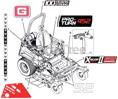 Gravely 992277 (Pro-Turn 452) - Gravely Pro-Turn 52" Zero-Turn Mower, Kohler EFI (SN: 050000 - 050999)