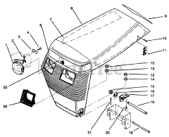 Toro 73420 (416-8) - Toro Garden Tractor (SN: 059000715 - 059999999) (1995) Hood Assembly