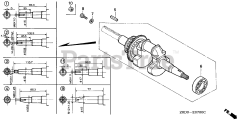 Honda GX100 KRB1/A (GCANM) - Honda Engine, Made in Japan (SN: GCANM-1300001 - GCANM-9999999) CRANKSHAFT