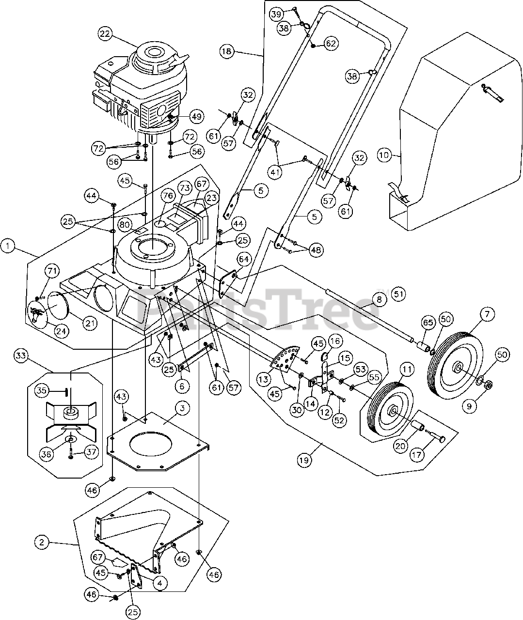 Billy Goat LB 612 - Billy Goat Lawn & Leaf Vacuum Parts Assembly Parts