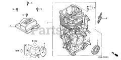 Honda GC135 QHA1 (GCAJ) - Honda Engine, Made in Japan (SN: GCAJ-1000001 - GCAJ-9999999) CYLINDER BARREL