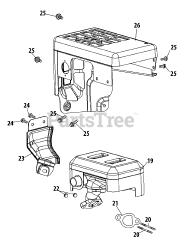 MTD 165-SUB-11 - MTD Engine 165-SUB-11 Muffler