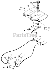 Toro 01-08K803 (C-85) - Toro Garden Tractor (1982) Throttle Choke And Fuel System