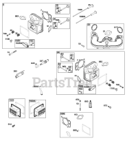 Briggs & Stratton 44C877-0004-B1 - Briggs & Stratton Vertical Engine Cylinder Head Group