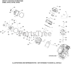 Kohler CH742-3000 - Kohler Command PRO Engine, Basic Version, 25hp, 747cc 04 CylinderHead/Breather