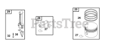 Briggs & Stratton 133232-1126-E1 - Briggs & Stratton Horizontal Engine Piston Group