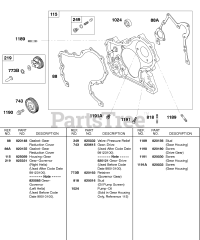 Briggs & Stratton 430447-0205-E2 - Briggs & Stratton Horizontal Engine Gear Housing, Governor Gear