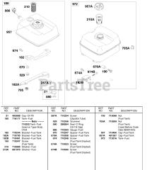 Briggs & Stratton 185437-0276-E1 - Briggs & Stratton Horizontal Engine Fuel Tanks