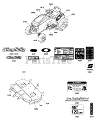 Simplicity 2691669-00 - Simplicity Regent S 48" Lawn Tractor, 25hp Briggs & Stratton