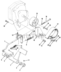 Toro 01-08K803 (C-85) - Toro Garden Tractor (1982) Clutch, Brake And Speed Control Linkage 3