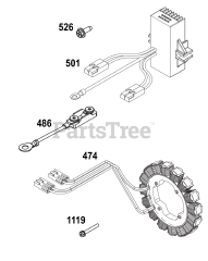 Briggs & Stratton 355447-0120-01 - Briggs & Stratton Horizontal Engine Alternator Group