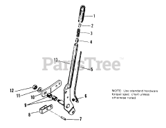 Simplicity 648 (990899) - Simplicity Yeoman Lawn Tractor Lift Lever Group
