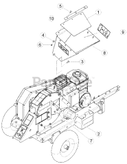 Bear Cat CH 45342 - Bear Cat 4.5" Chipper, 342cc (SN: A03570 - A09560) Chute - CH45342 &amp; CH45390 (NON-CE COMPLIANT)