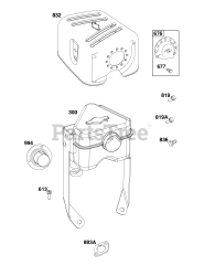 Briggs & Stratton 13L352-0137-F8 - Briggs & Stratton Horizontal Engine Exhaust Group
