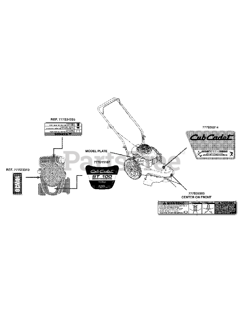 Cub Cadet ST 100 (25A262J756) Cub Cadet Wheeled String Trimmer (2014