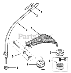 Ryobi RY 30020 A - Ryobi String Trimmer, 30cc Lower Boom Assembly