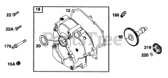 Briggs & Stratton 226432-1006-E2 - Briggs & Stratton Horizontal Engine Crankcase Cvr, Cam