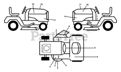Husqvarna TS 354 XD (960430305-00) - Husqvarna 54" Garden Tractor (2019-07)