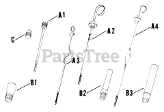 Kohler K161-28255 - Kohler K-Series Engine, Basic Version, 7hp, 5.2kW Dipstick 020301111