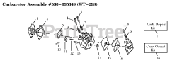 Weed Eater HP 28 P - Weed Eater String Trimmer Carburetor Assembly (WT298) P/N 530035349