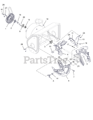 Ariens 921050 - Ariens Platinum 24" SHO Snow Blower, Ariens AX 369cc engine (SN: 050000 - 059999)
