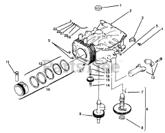 Toro 72042 (264-6) - Toro Yard Tractor (SN: 069000001 - 069999999) (1996) Crankcase