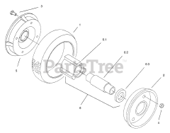 Exmark M216KASP - Exmark 21" Metro Self-Propelled Walk-Behind Mower, 6hp Kawasaki (SN: 220000 - 259999) (2000) Rear Wheel And Tire Assembly