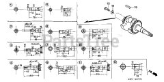 Honda GX160 U1 QXE8 (GCACK) - Honda Engine, Made in Japan (SN: GCACK-1000001 - GCACK-9999999) CRANKSHAFT