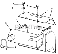 Cub Cadet 1204 (147-610-100) - Cub Cadet Garden Tractor (SN: 756300 - 799999) Muffler and Air Duct