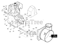 Murray 624809x54A - Murray 24" Snow Thrower (2001) Frame Components