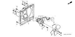 Honda EX5500 K1 A/B (EA1) - Honda Generator, Made in Japan (SN: EA1-1072384 - EA1-1099999) RADIATOR FAN