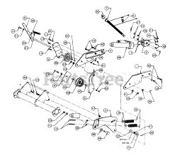 Cub Cadet 304 (190-304-100) - Cub Cadet 28" Rear Tiller Attachment att Tiller Mounting &amp; Lift
