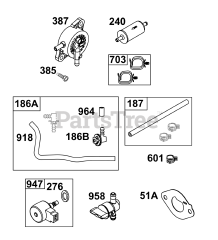 Briggs & Stratton 44C677-0001-B5 - Briggs & Stratton Vertical Engine Fuel Supply Group