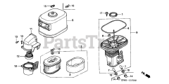 Honda GX390 K1 QDW9 (GCAA) - Honda Engine, Made in Japan (SN: GCAA-2000001 - GCAA-3399999) AIR CLEANER (3)