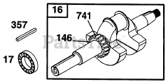 Briggs & Stratton 221432-2170-01 - Briggs & Stratton Horizontal Engine Crankshaft