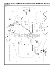 Poulan PXT 12538 (960160022-00) - Poulan XT Lawn Tractor (2010-10)