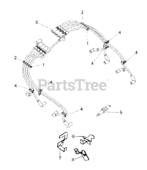Briggs & Stratton 076161-02 - Briggs & Stratton 60kW Liquid Cooled Home Standby Generator Engine Service Parts - 5.7L - Spark Plug Wires (312594)