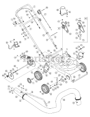 Craftsman 247.770990 (24A-070H799) - Craftsman Walk-Behind Yard Vacuum (2006) (Sears) Handle Assembly