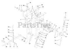 Toro 73428 (312-8) - Toro Garden Tractor (SN: 089000001 - 089000499) (1998) Manual Lift System