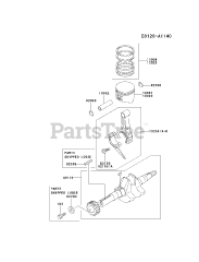 Kawasaki FE120D-BS04 - Kawasaki Engine PISTON/CRANKSHAFT