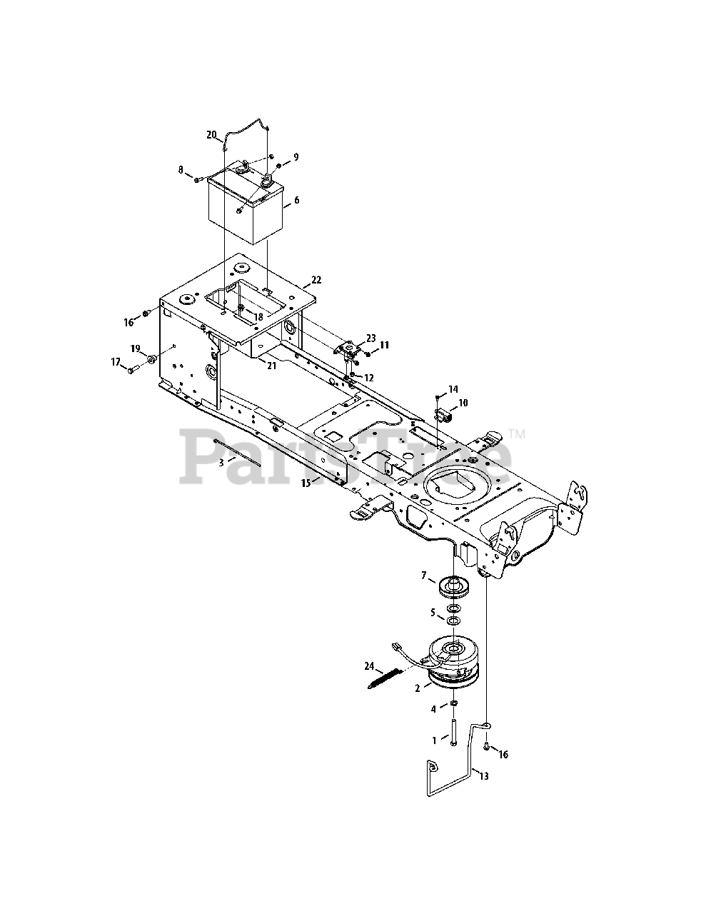 Cub Cadet LTX 1046 KW (13WG91AT056) Cub Cadet 46" Lawn Tractor (2011