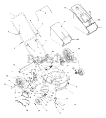 Ryobi 11A-545D034 - Ryobi Walk-Behind Mower (2003) General Assembly (Plastic Rear Door)