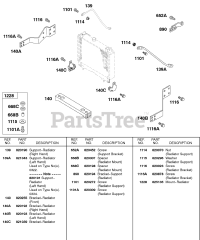 Briggs & Stratton 589447-0308-E2 - Briggs & Stratton Horizontal Engine Radiator Support Brackets