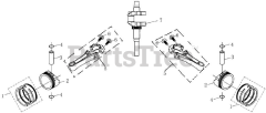Gravely 08201332 - Gravely 764 Replacement Engine Crankshaft / Piston