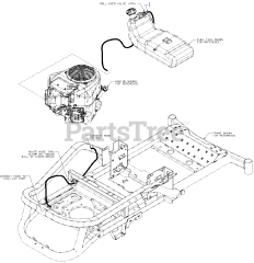 Cub Cadet ZT1-50 KW FAB (17RIEACZ010) - Cub Cadet Ultima 50" Zero-Turn Mower, Fab Deck, Kawasaki (2019) Vent Hose
