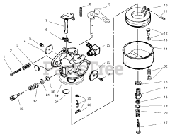 Lawn-Boy 28230 (522 R) - Lawn-Boy 22" Snow Thrower (SN: 007900001 - 007999999) (1997) CARBURETOR NO. 632107A