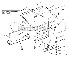 Snapper EZF 6100M (84737) - Snapper 61" Mower Deck Assembly Seat Support Assembly