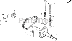 Honda FR500 A (FR500) - Honda Tiller, Made in Japan (SN: FR500-1000001 - FR500-9999999) FR500 CAMSHAFT K-K1